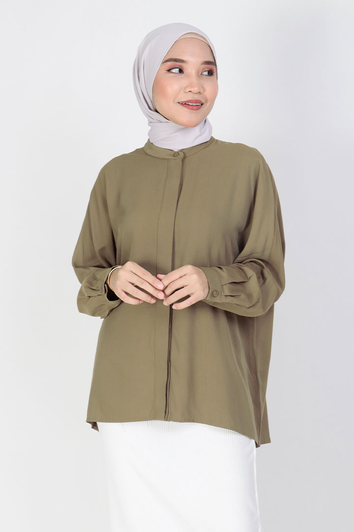 Jasmina - Alice Oversized Top Moss Green