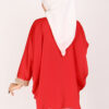 Dewi Plain Batwing Blouse Red - Image 5