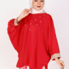Dewi Plain Batwing Blouse Red - Image 4