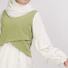 Nova Knit Blouse White Green - Image 3
