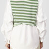 Yuqi Stripe Knit Blouse Green - Image 4