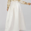 Angela Wide Satin Skirt White - Image 4
