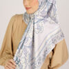 Hyra Satin Printed Square Blue