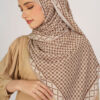 Indira Chiffon Printed Shawl Brown
