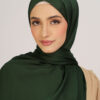 Jasmina Basic Shawl Plain Emerald Green - Image 2