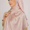 Dinda Satin Printed Shawl Pink - Image 2