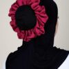 Plain Scrunchies Chiffon Burgundy