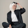 Eloise Satin Blouse Black - Image 3