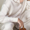 Eloise Satin Blouse Beige - Image 7