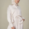 Eloise Satin Blouse Beige - Image 5
