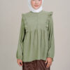 Nadia Ruffle Blouse Green - Image 2