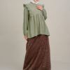 Nadia Ruffle Blouse Green - Image 3