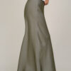 Marina Satin Skirt Olive - Image 3