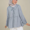 Jane Ruffle Top Greyish Blue