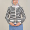 Anne Stripe Top Black