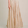 Margot Shiny Pleated Skirt Champagne - Image 2