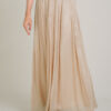 Margot Shiny Pleated Skirt Champagne
