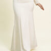 Grace Satin Mermaid Skirt Beige