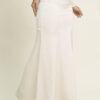Grace Satin Mermaid Skirt Beige - Image 2