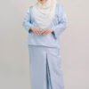 Kalea Plus Size Shimmer Kurung in Blue