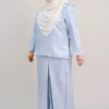 Kalea Plus Size Shimmer Kurung in Blue - Image 3