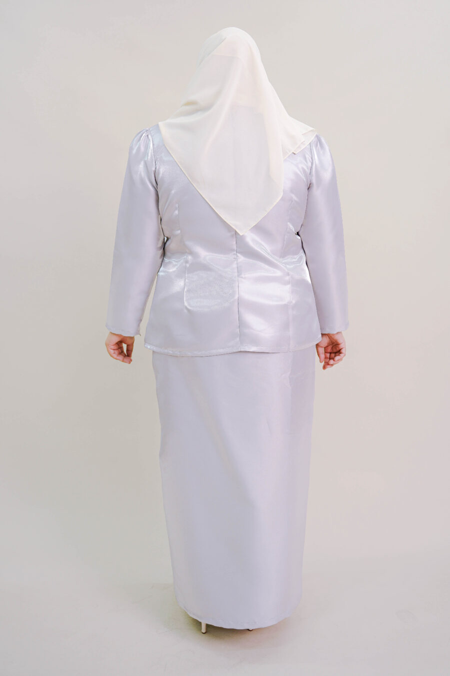 Kalea Plus Size Shimmer Kurung in Lilac - Image 5