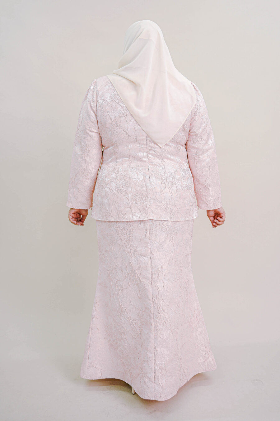 Kioshi Plus Size Ribbon Kurung in Pink - Image 5