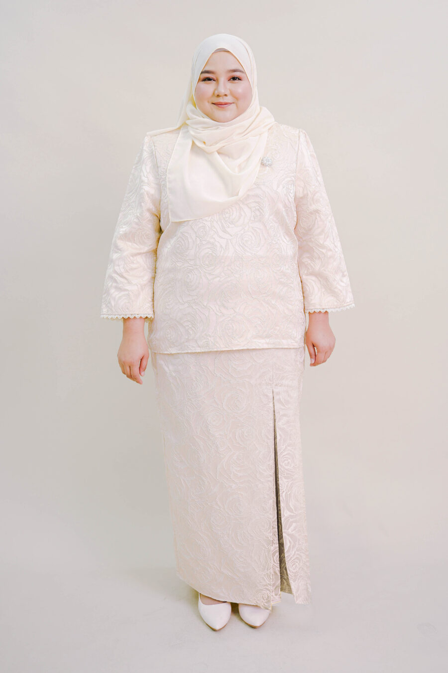 Felline Plus Size Kurung in Pink