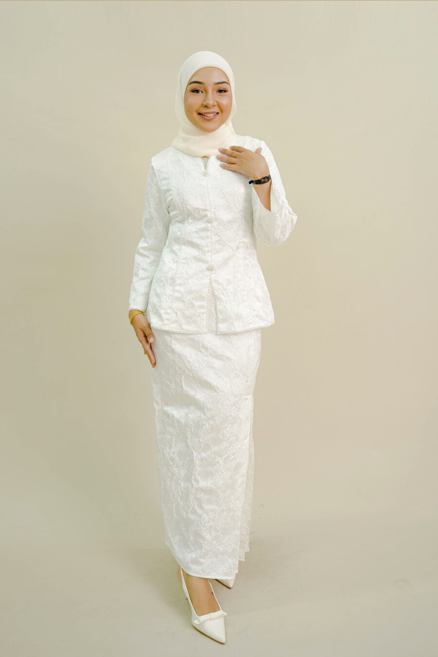 Clarisa Mini Kurung Off White