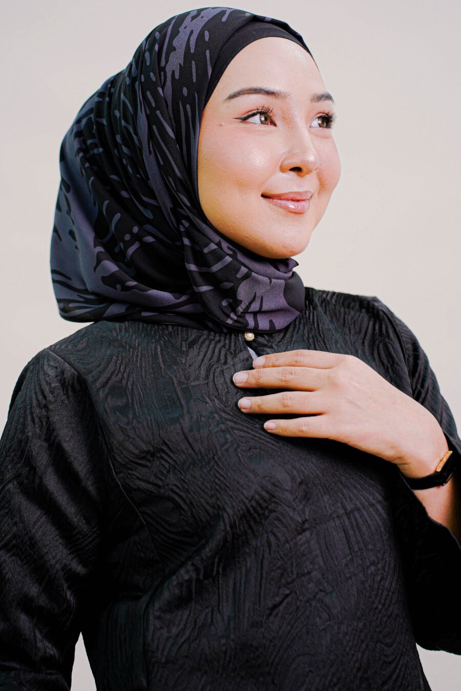 Ayla Duchess Kurung in Black - Image 2