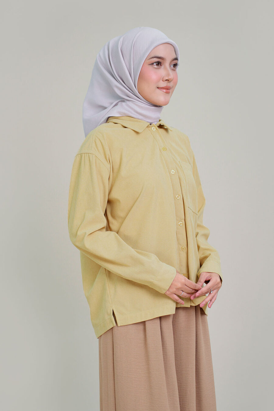 Luna Corduroy Blouse Yellow - Image 3