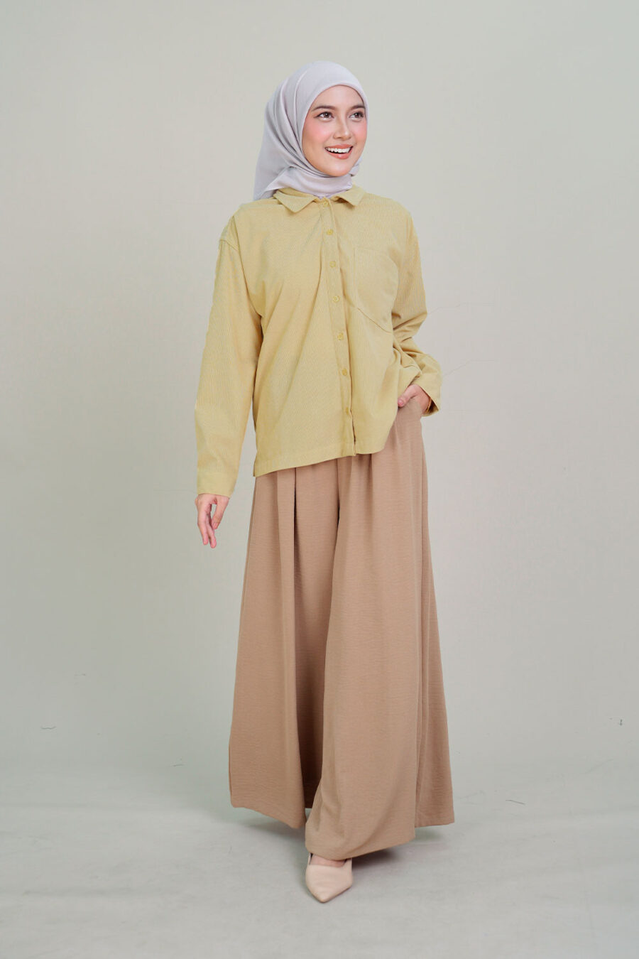 Luna Corduroy Blouse Yellow - Image 2