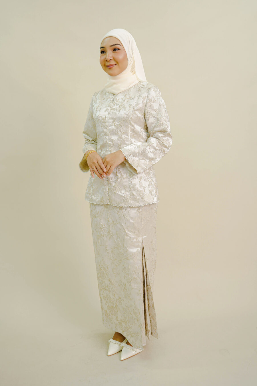 Clarisa Mini Kurung Champagne - Image 4