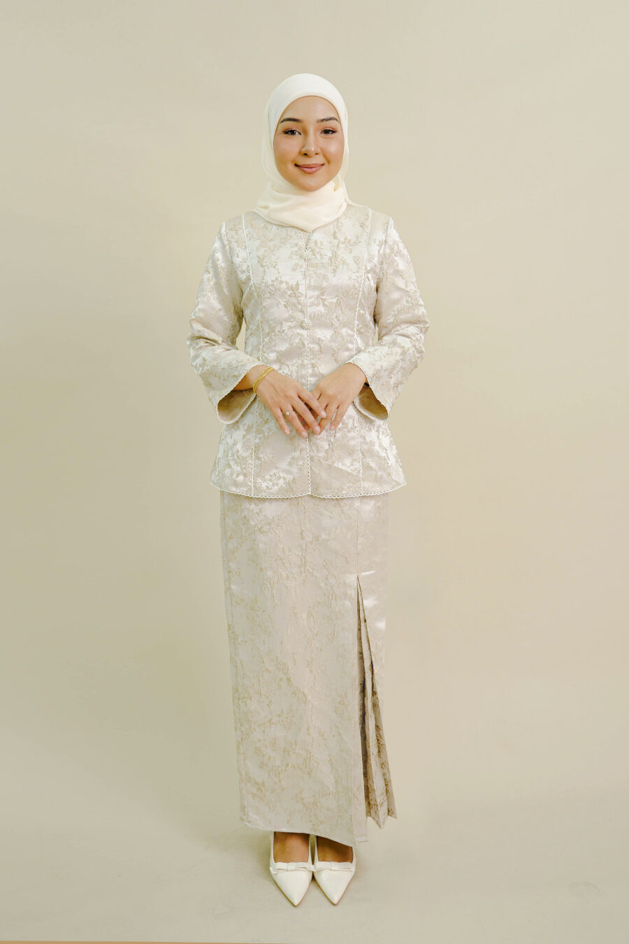 Clarisa Mini Kurung Champagne - Image 2