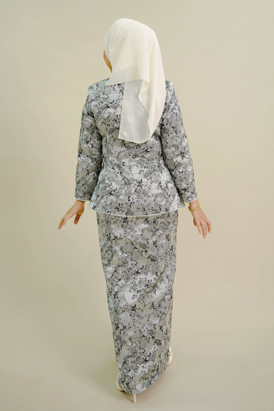 Clarisa Mini Kurung Grey - Image 5