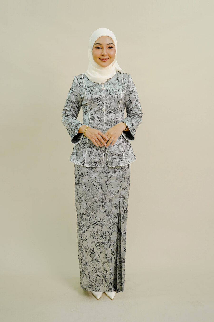 Clarisa Mini Kurung Grey