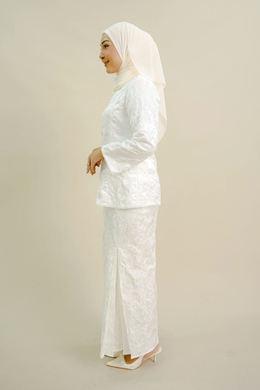 Clarisa Mini Kurung Off White - Image 4