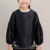 Evelyn Kids Kurung with Embroidery in Black - Image 3