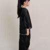 Evelyn Kids Kurung with Embroidery in Black - Image 4