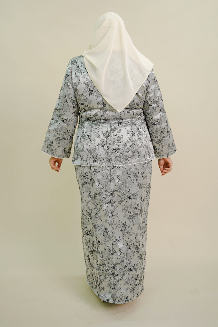 Clarisa Mini Kurung Plus Size Grey - Image 5