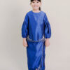 Evelyn Kids Kurung with Embroidery in Royal Blue - Image 6