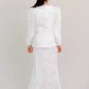 Kioshi Kids Ribbon Kurung in White - Image 3