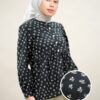 Marissa Printed Blouse Navy