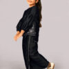 Evelyn Kids Kurung with Embroidery in Black