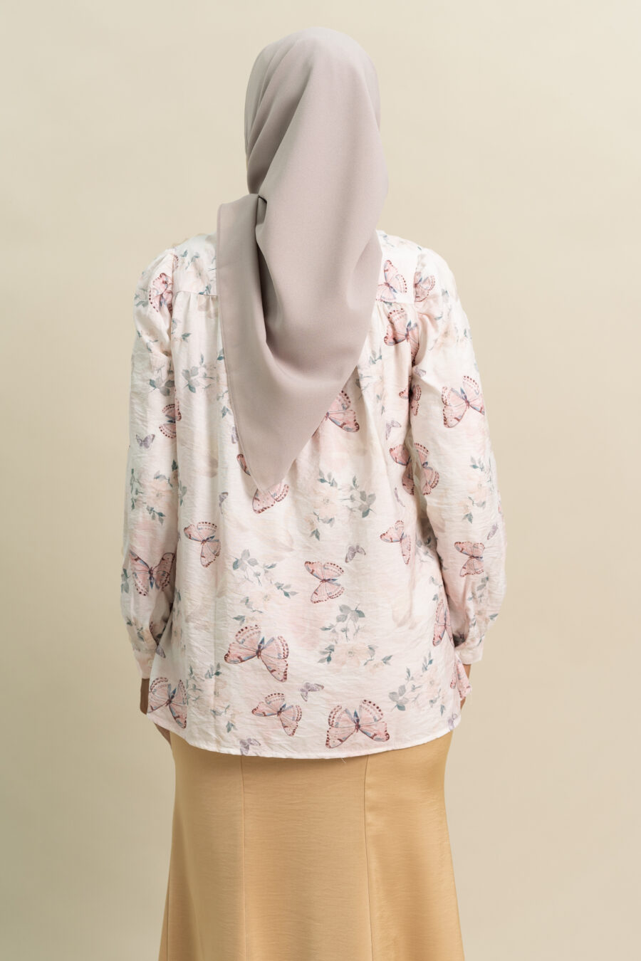 Feiya Butterfly Printed Blouse Pink - Image 4
