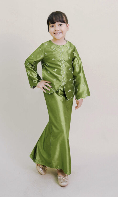 Ilona Kids Kebaya Modern in Green