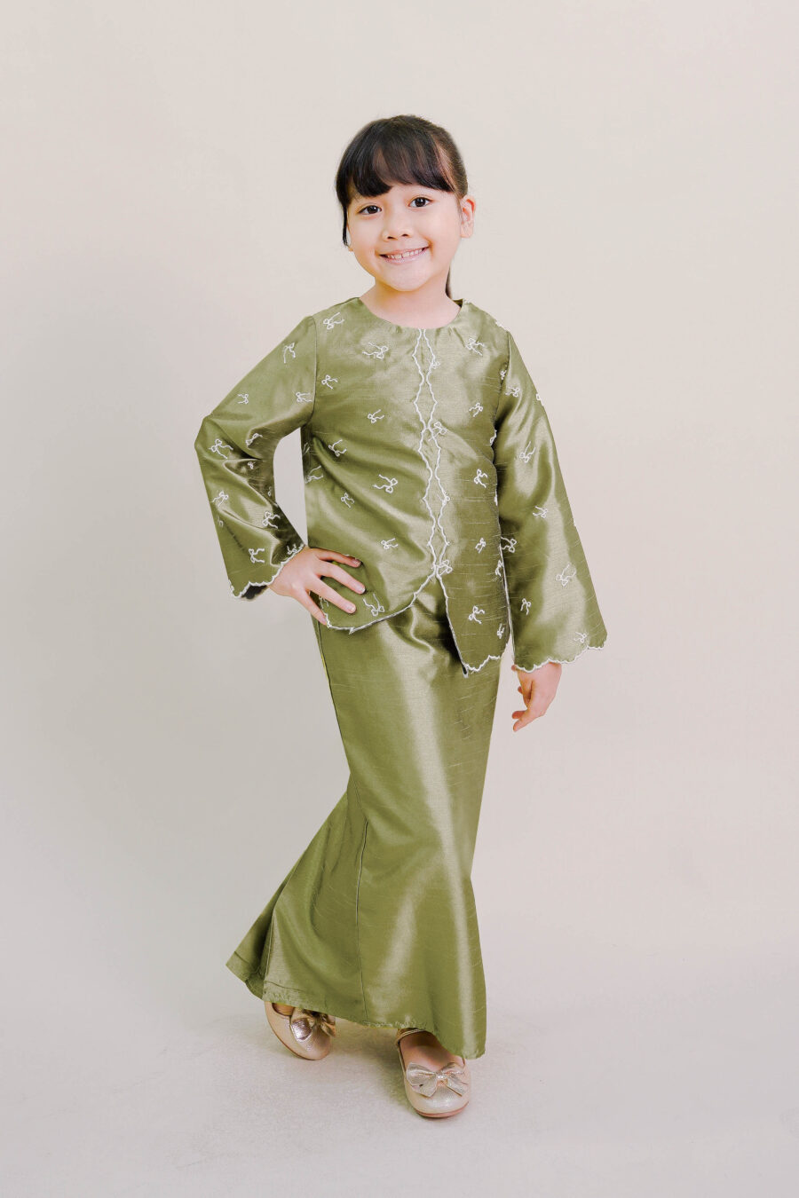 Ilona Kids Kebaya Moden in Green