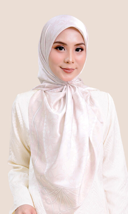 Kutoria Satin Printed Square Pink