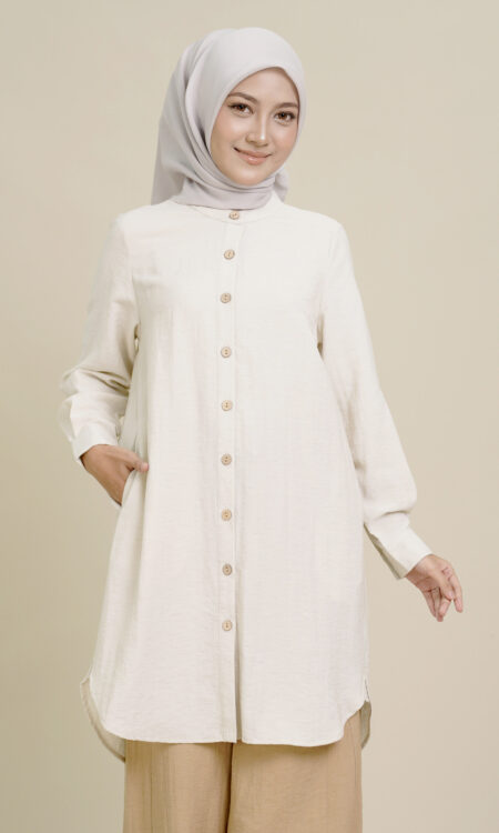 Boneta Long Blouse Light Beige
