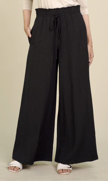 Ona Soft Linen Pants Black